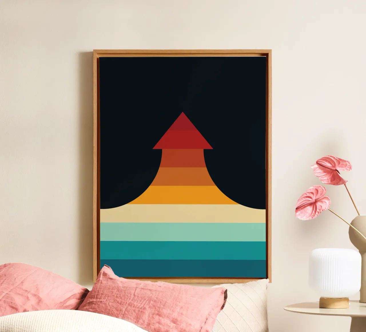 Retro Pijl Boost Hoog canvas met Baklijst van Retro Boy Art
