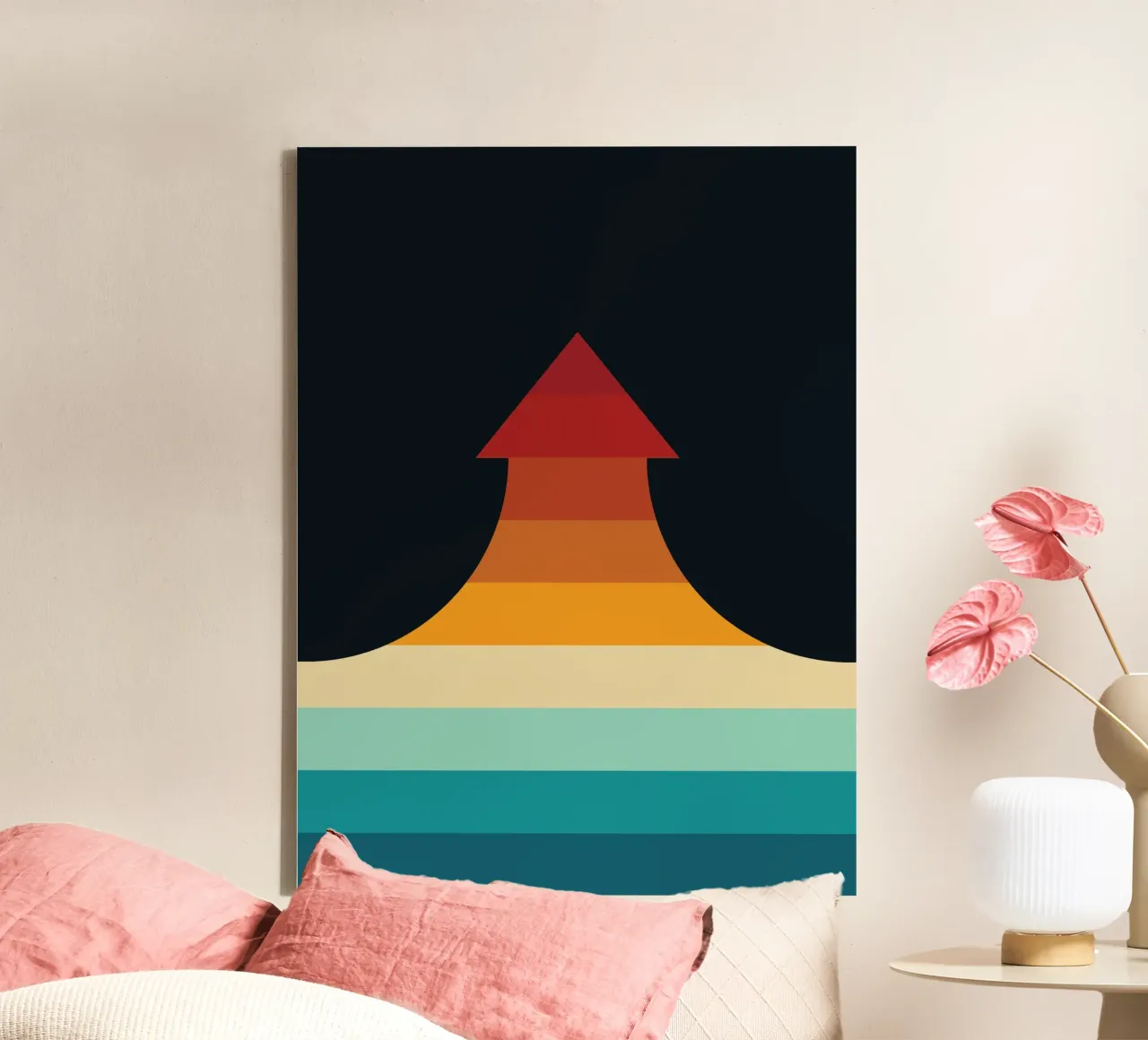Retro Pijl Boost Hoog canvas met Baklijst van Retro Boy Art