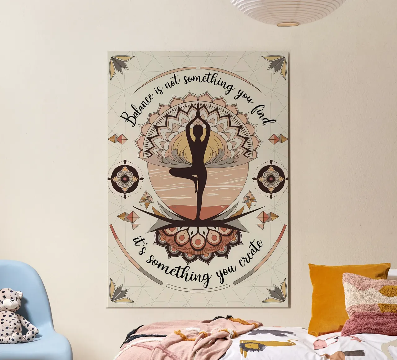 Balance is not something you find, Its something you create hahnemühle by YogaShop