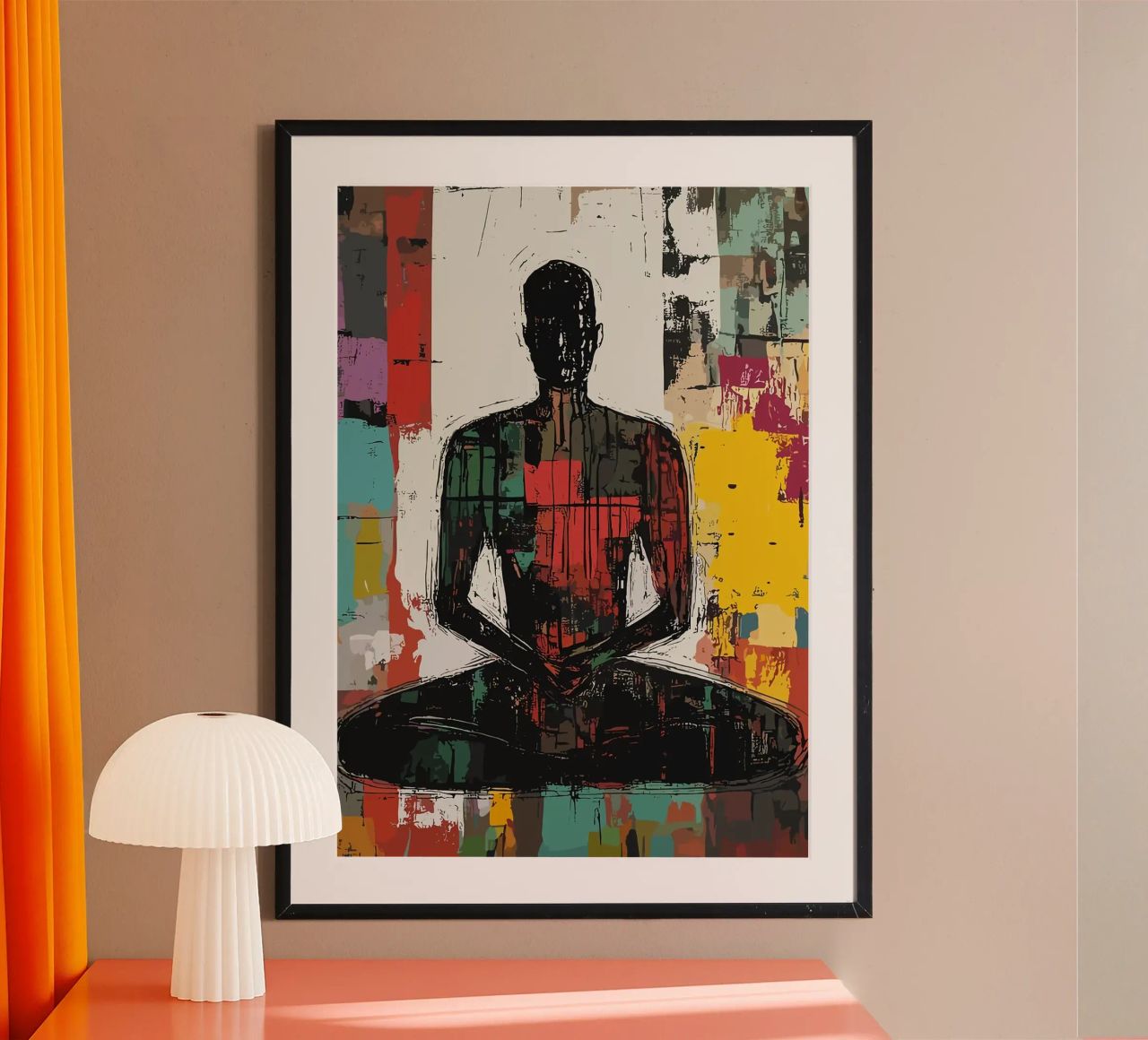 Figure in Meditation poster by YogaShop