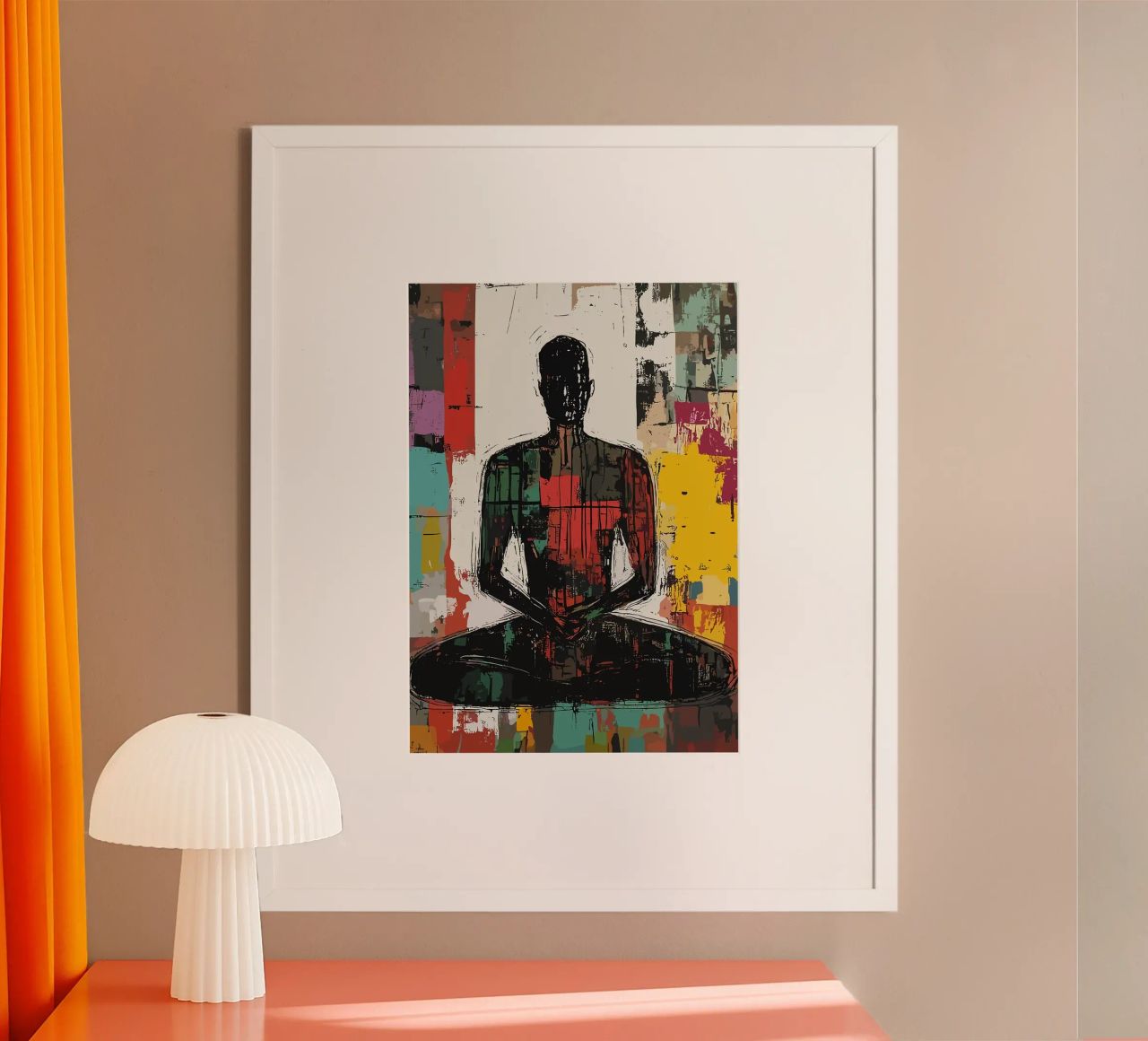 Figure in Meditation poster by YogaShop