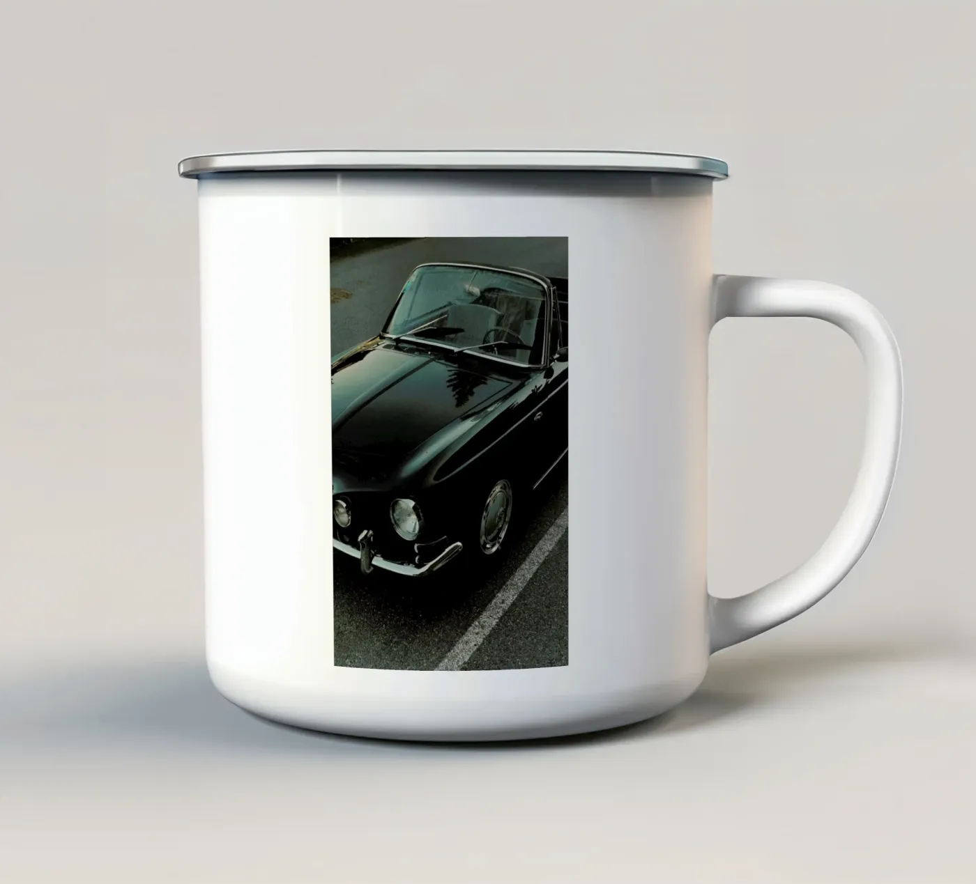 Oldtimer Sundown enamel mug by Sebastian Hilgetag