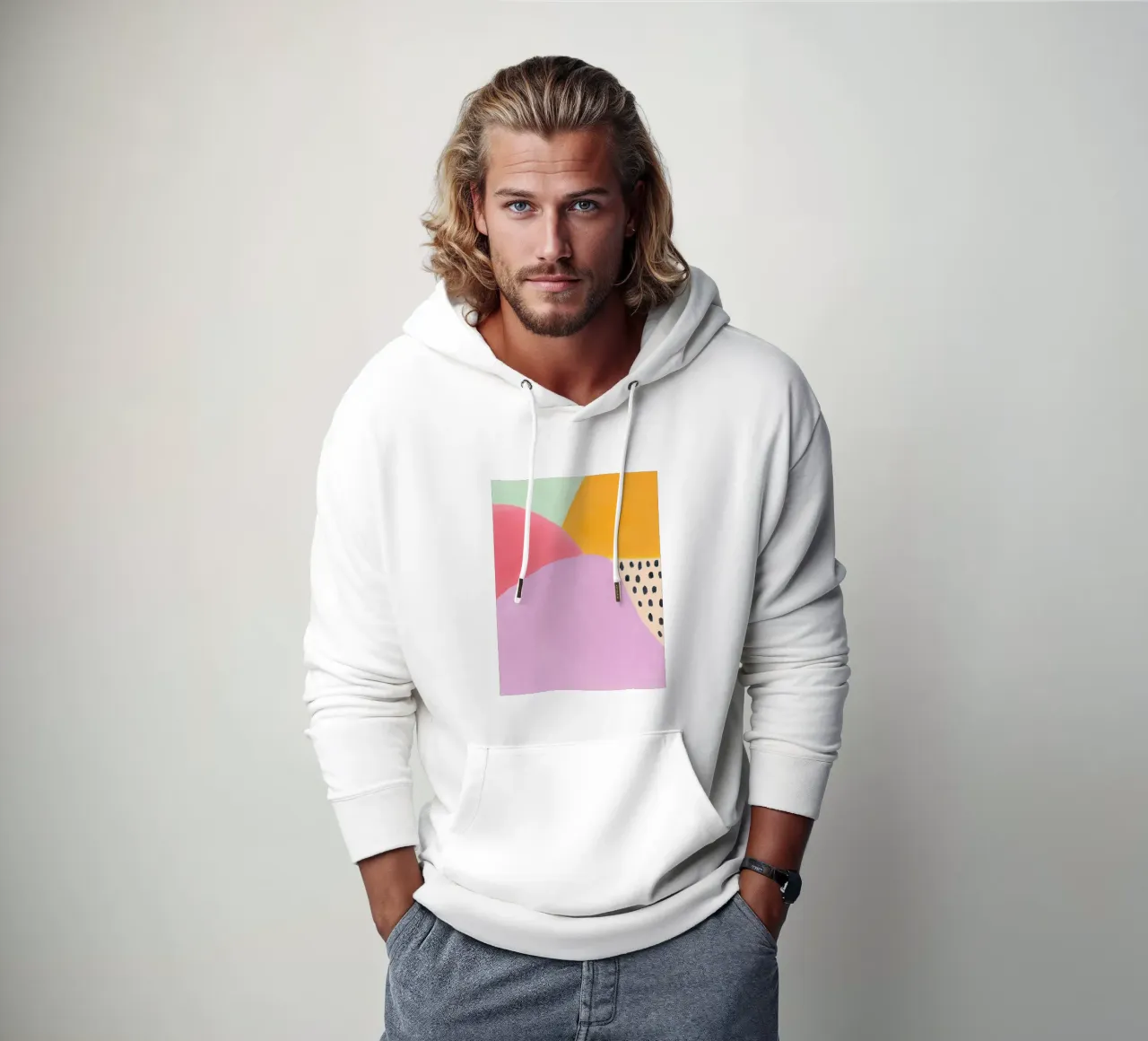 Feliz verano blobs sudadera con capucha de Carinaprint
