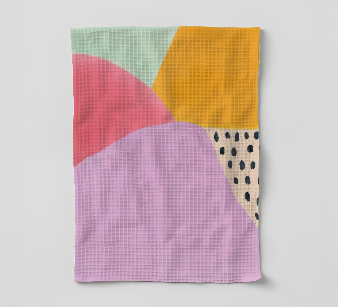 Vrolijke zomerblobs theedoek van Carinaprint