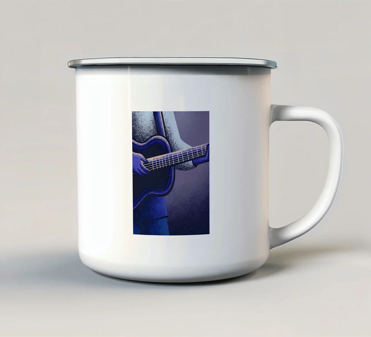 Suonare la chitarra tazza in smalto da SOUL SHOP