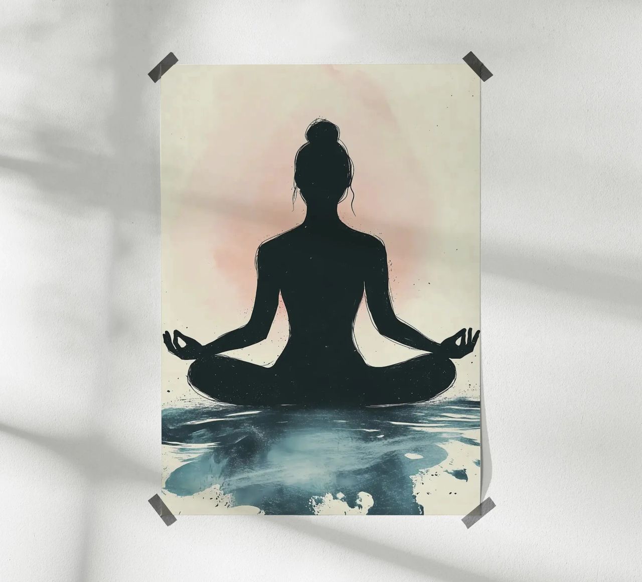 Silhouette Meditation poster by YogaShop