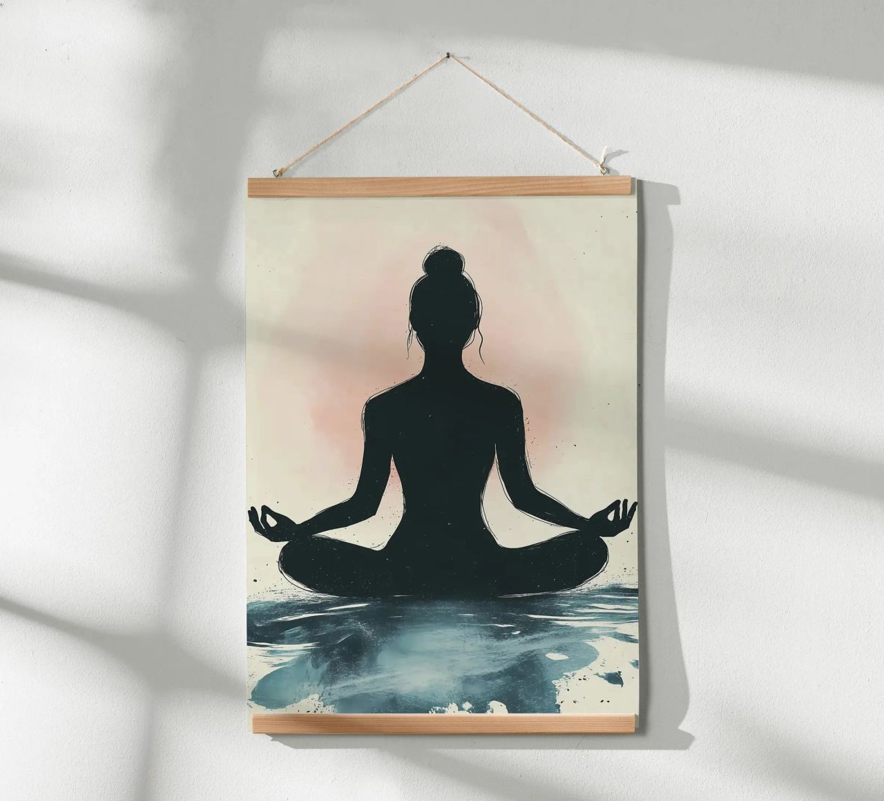 Silhouette Meditation poster by YogaShop
