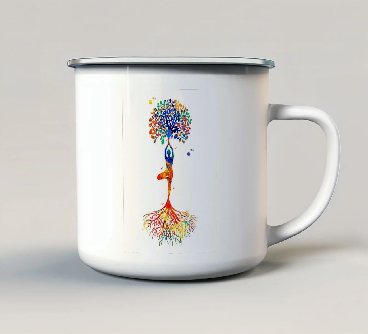 Yoga Tree Pose tazza in smalto da YogaShop