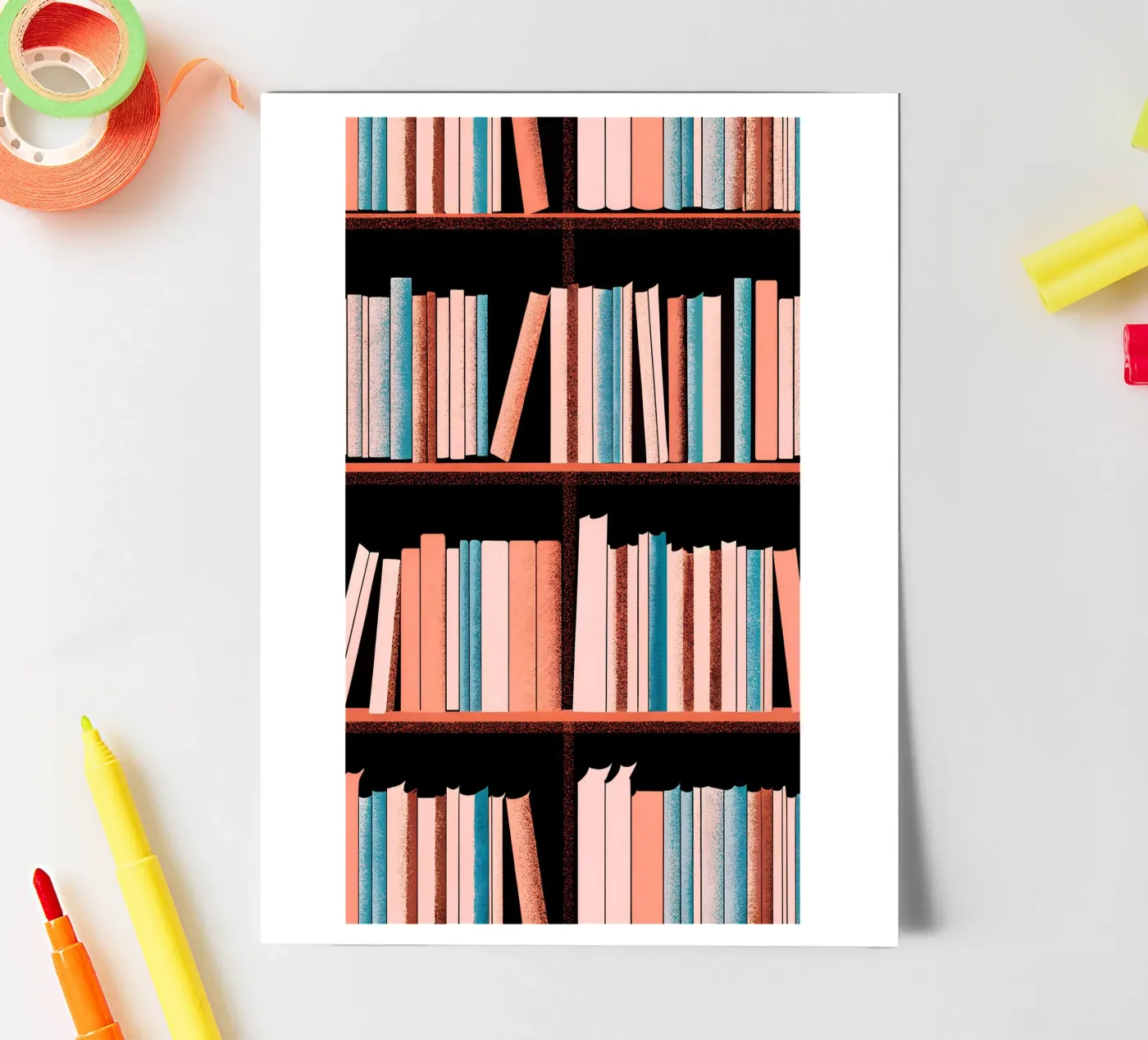 Bookcase sticker sheet by SOUL SHOP