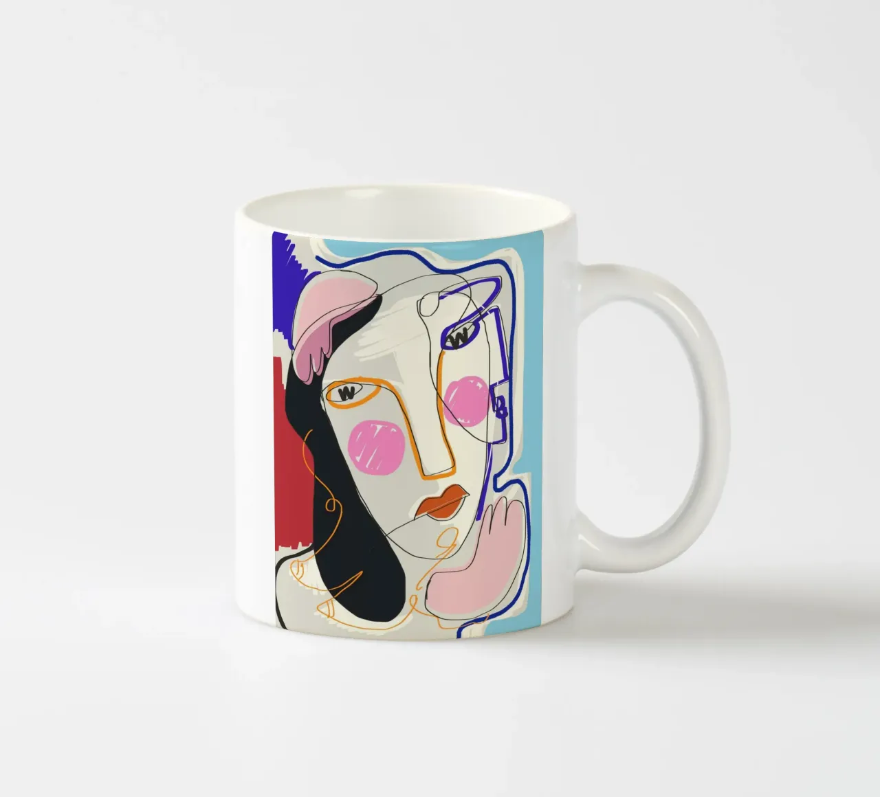 Ritratto in linea di Muse tazza in ceramica da Little Dean