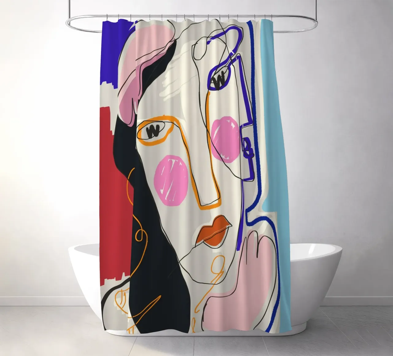 Ritratto in linea di Muse tenda da doccia da Little Dean