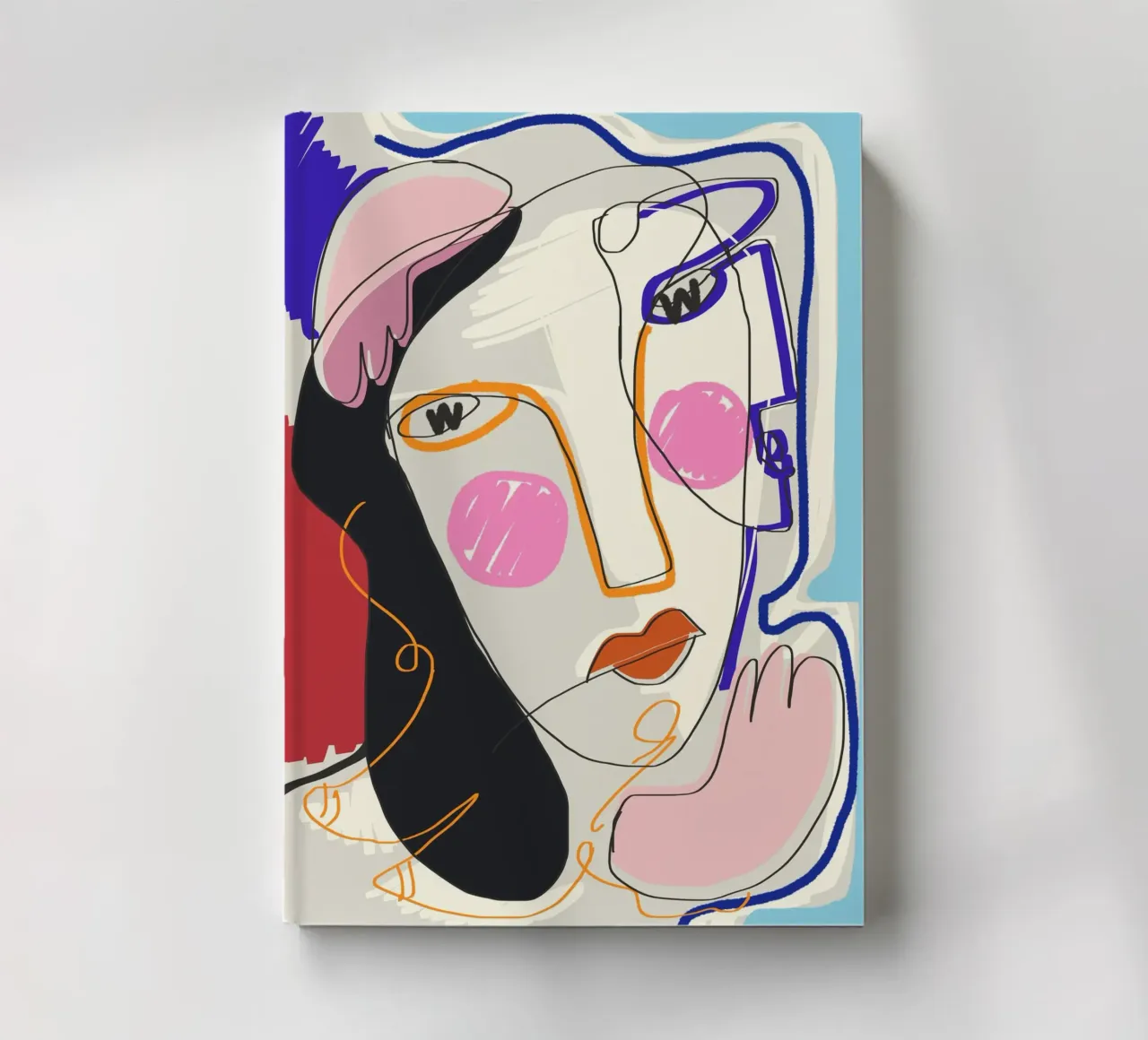 Muse line art portrait notebook by Little Dean