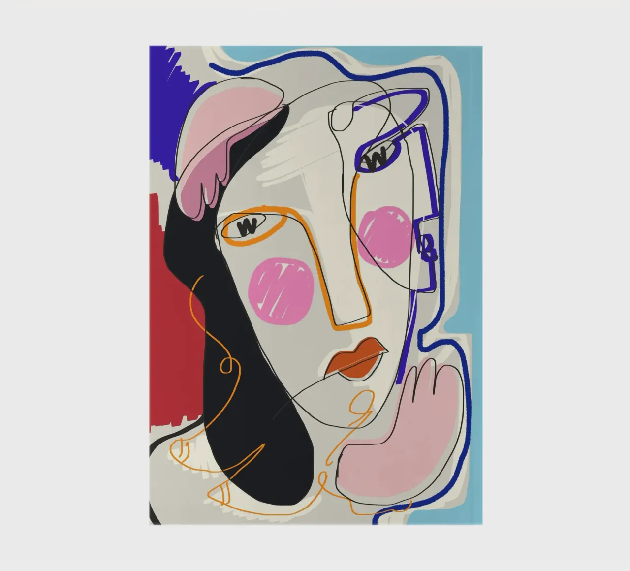 Muse line art portrait notebook by Little Dean