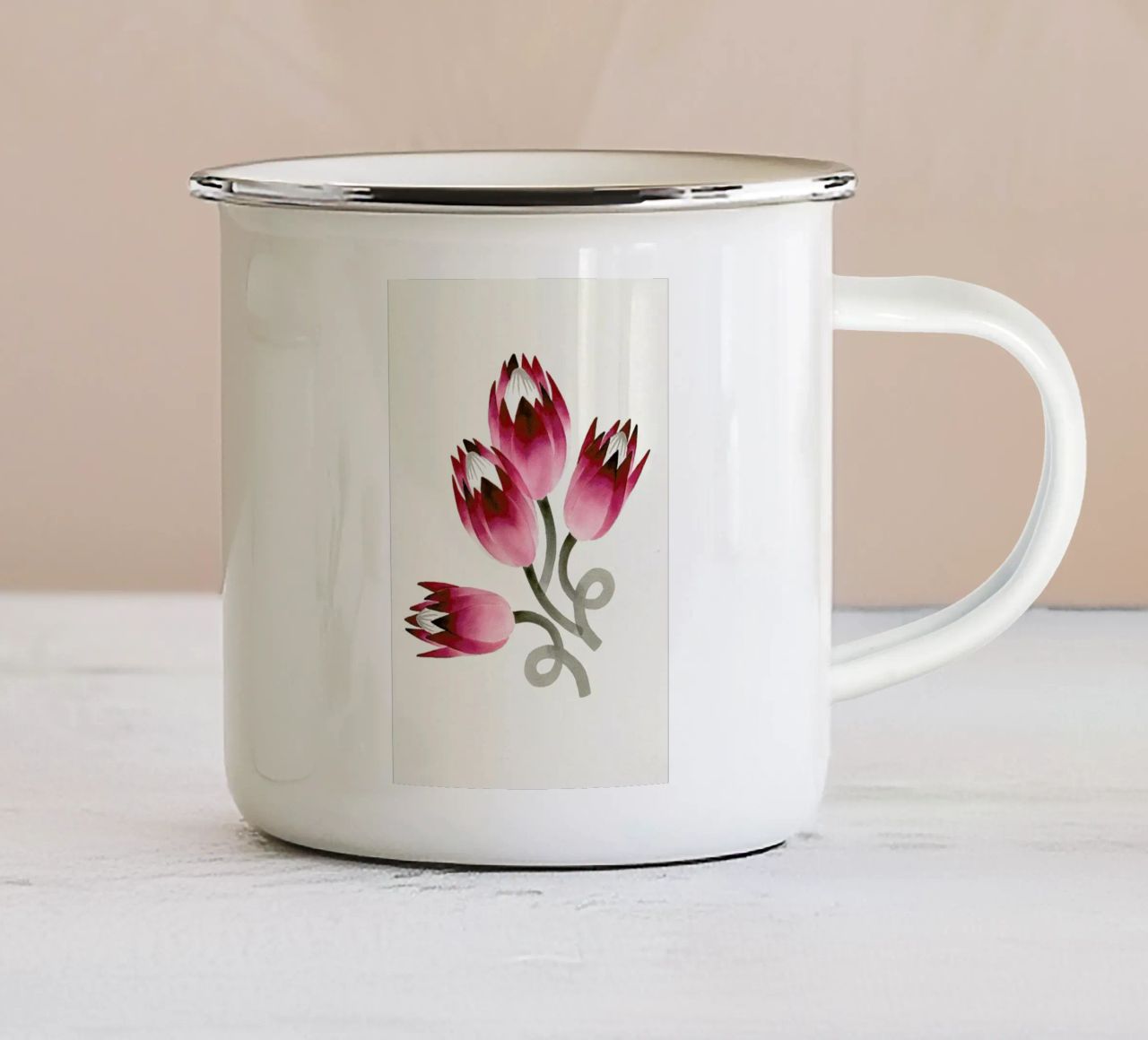 Tulip tazza in smalto da Ekaterina Koroleva