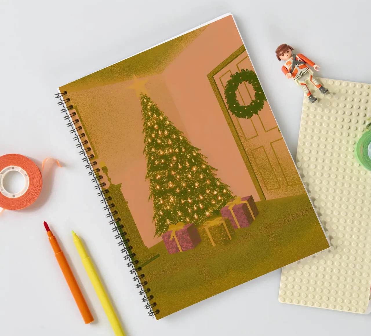 Christmas Day Celebration spiral notebook by SOUL SHOP