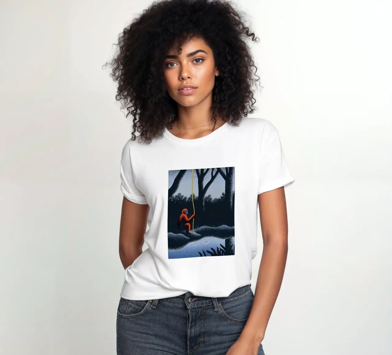 Scimmie nella foresta t-shirt da donna da SOUL SHOP