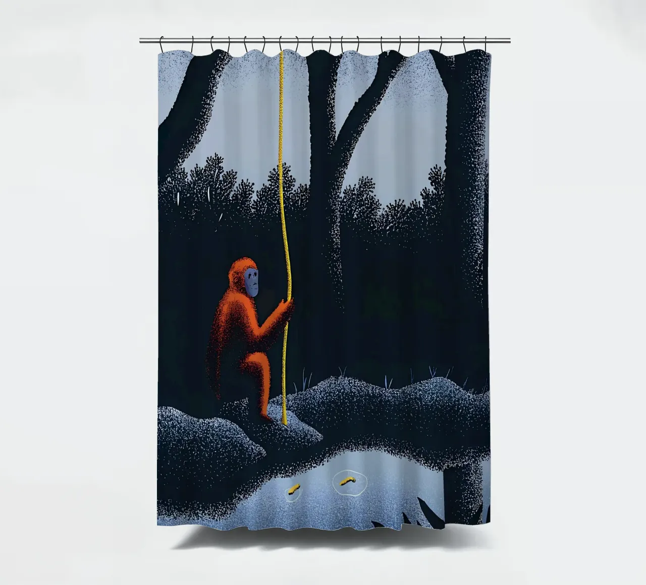 Scimmie nella foresta tenda da doccia da SOUL SHOP
