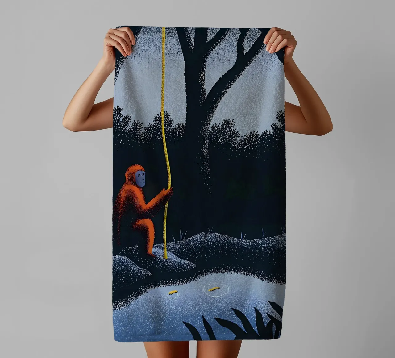 Monkeys in the Forest towel by SOUL SHOP
