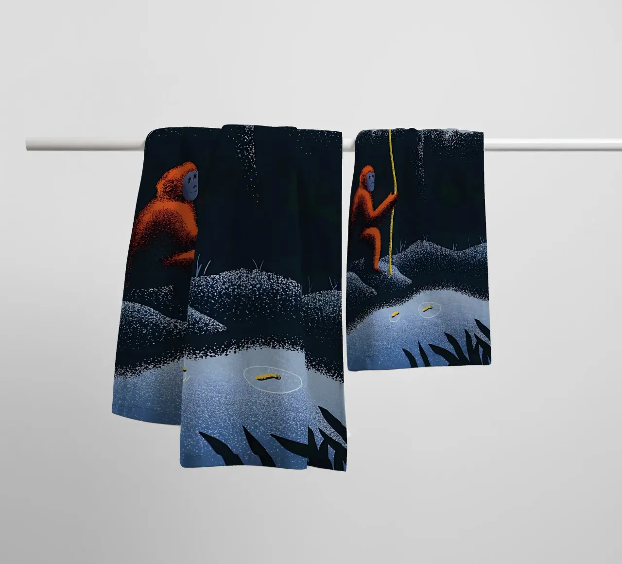 Monkeys in the Forest towel by SOUL SHOP