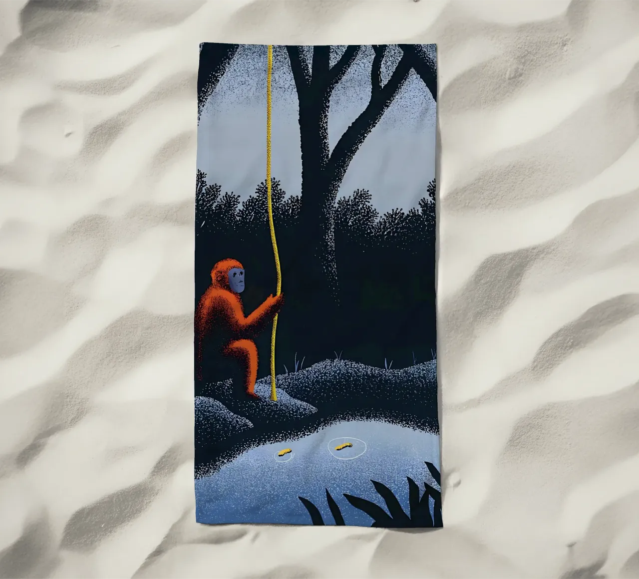 Scimmie nella foresta telo mare da SOUL SHOP