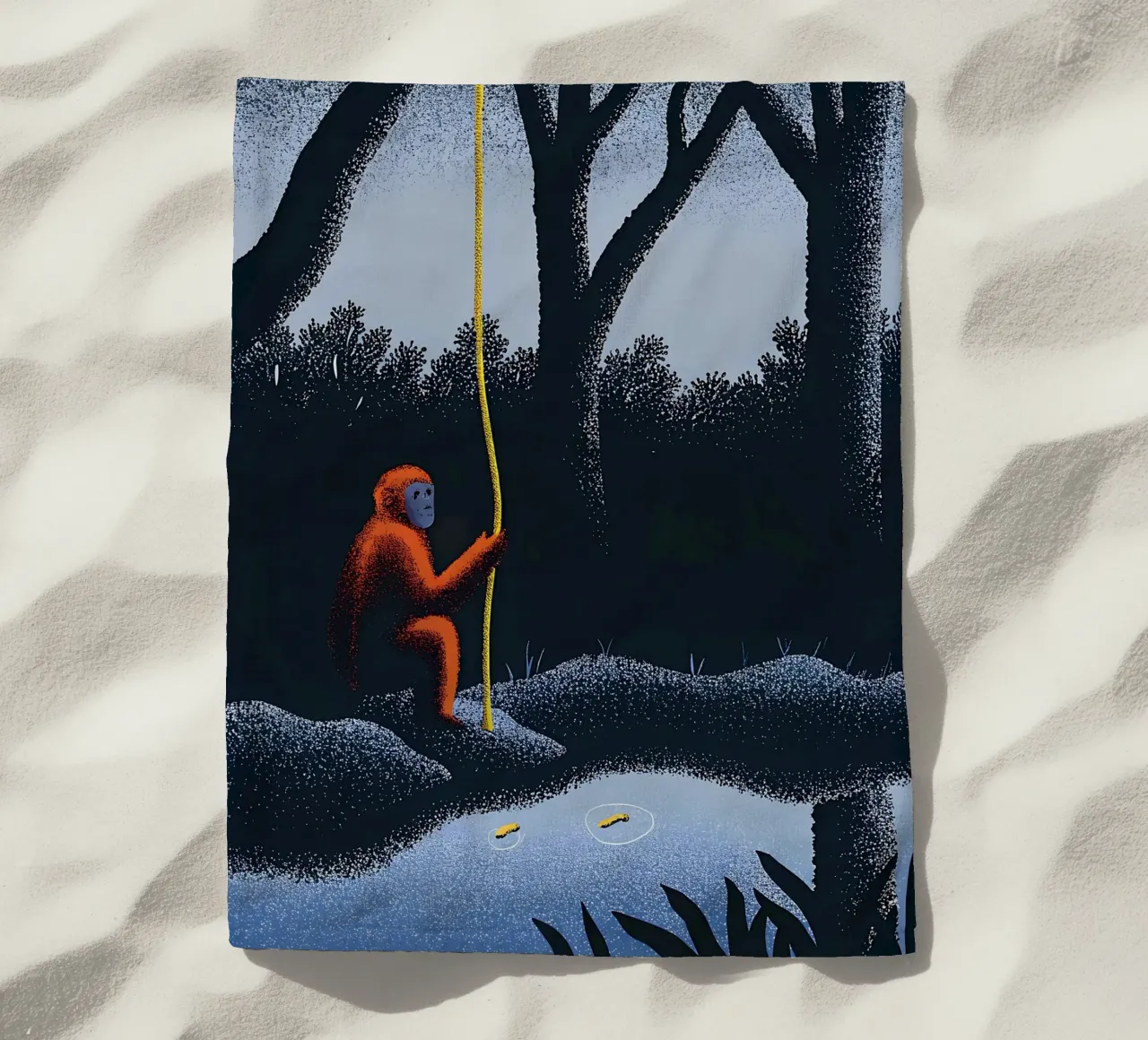 Scimmie nella foresta telo mare da SOUL SHOP