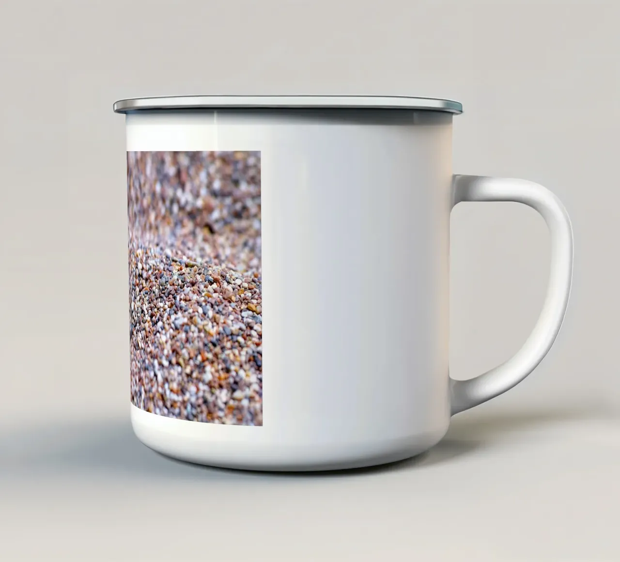 ciottoli ghiaia tazza in smalto da life of sands
