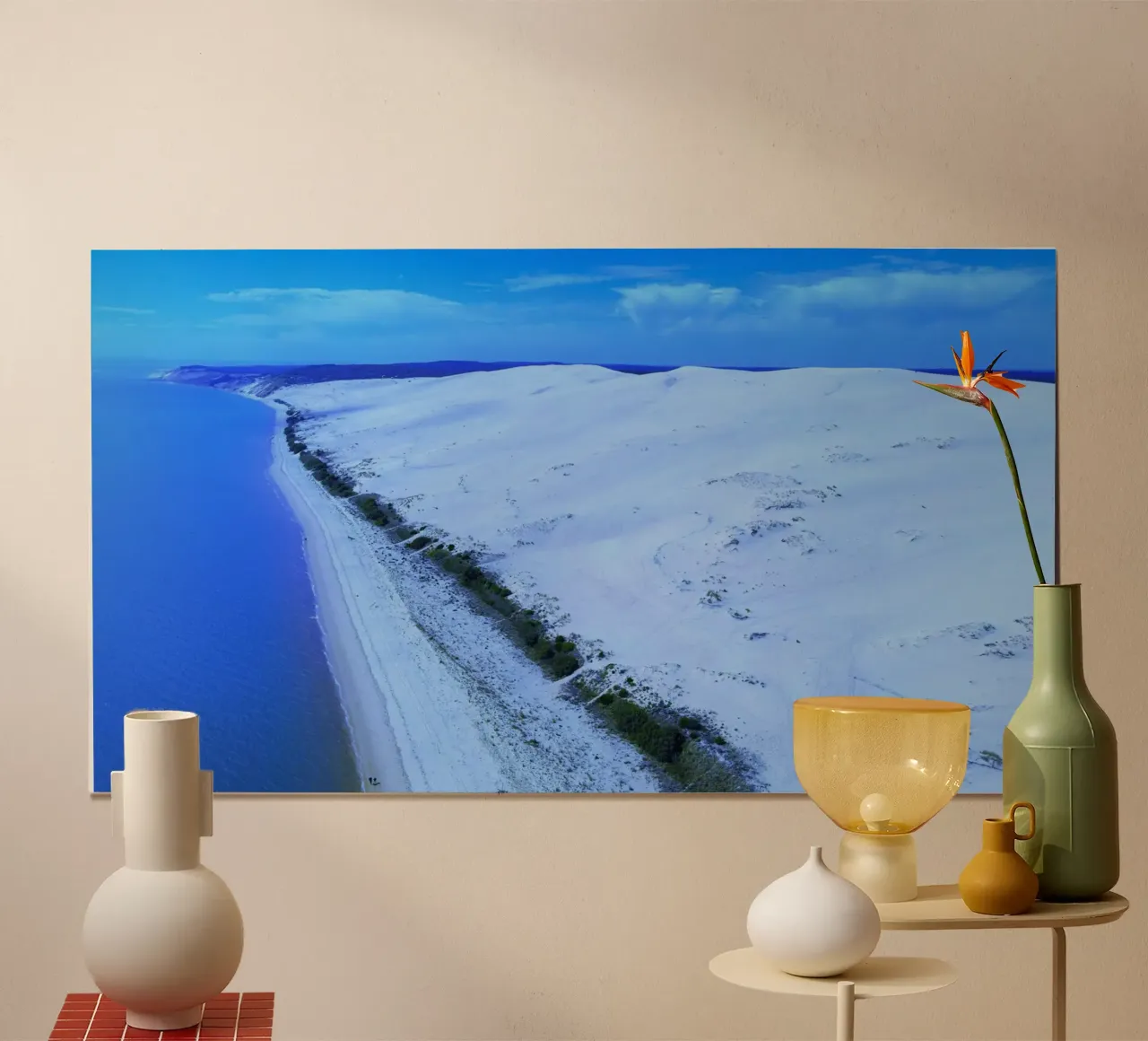 dune di sabbia costa spiaggia poster con telaio in legno da life of sands