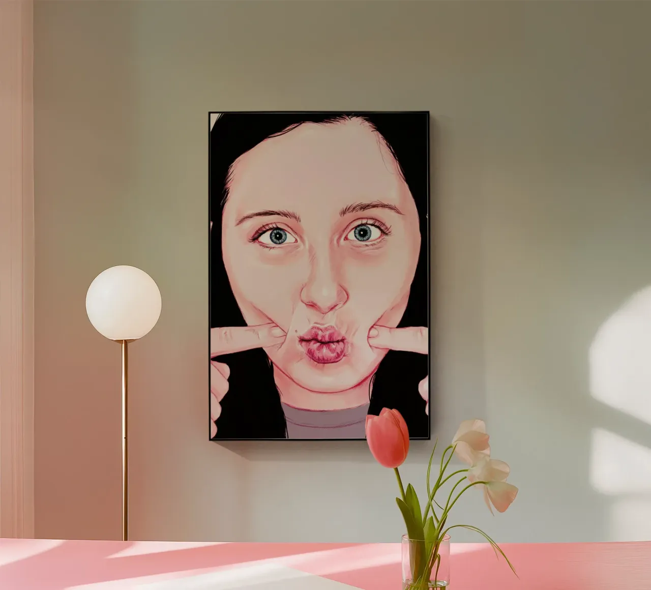 Cheek acrylic glass by Laura O'Connor