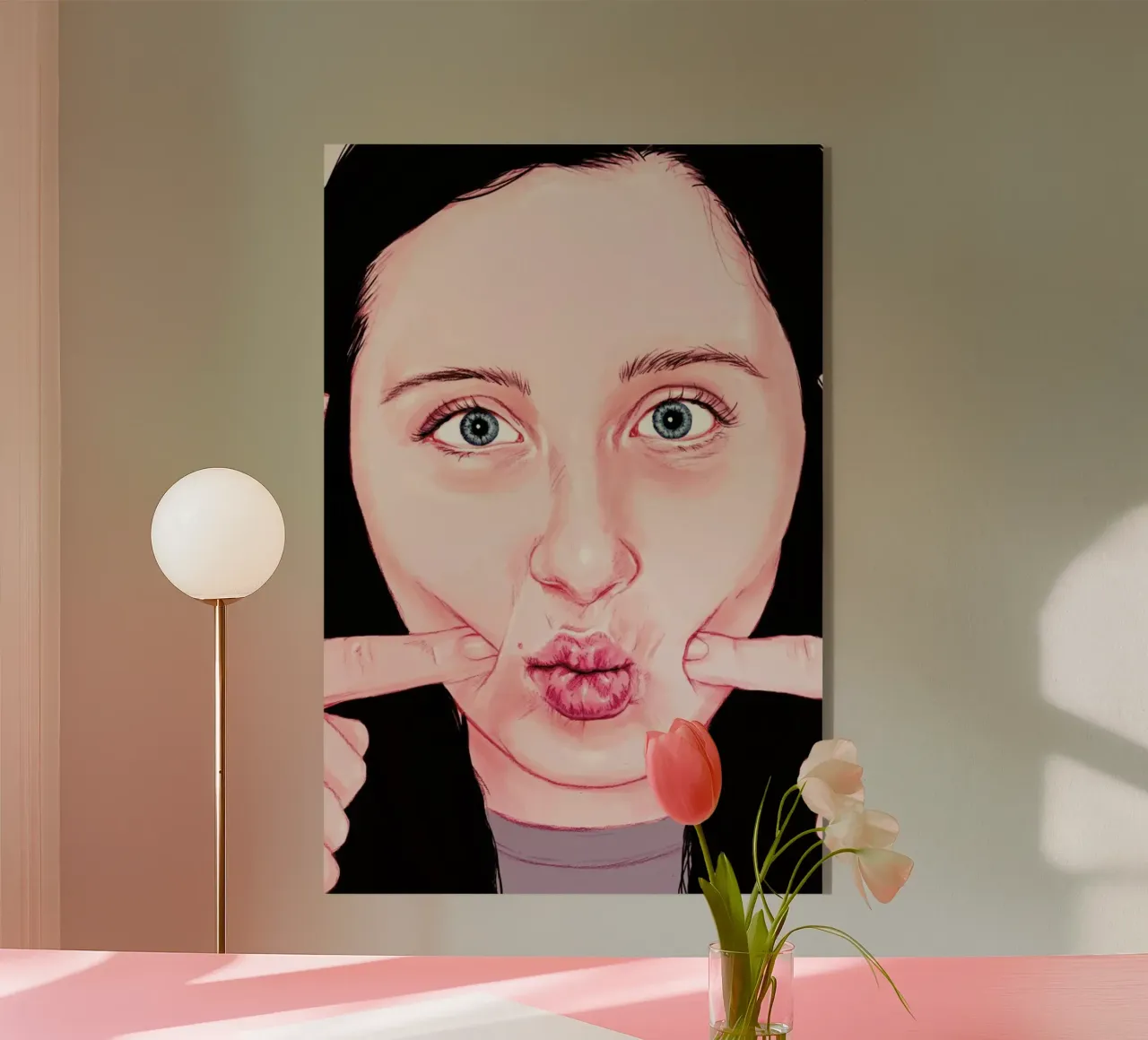 Cheek acrylic glass by Laura O'Connor