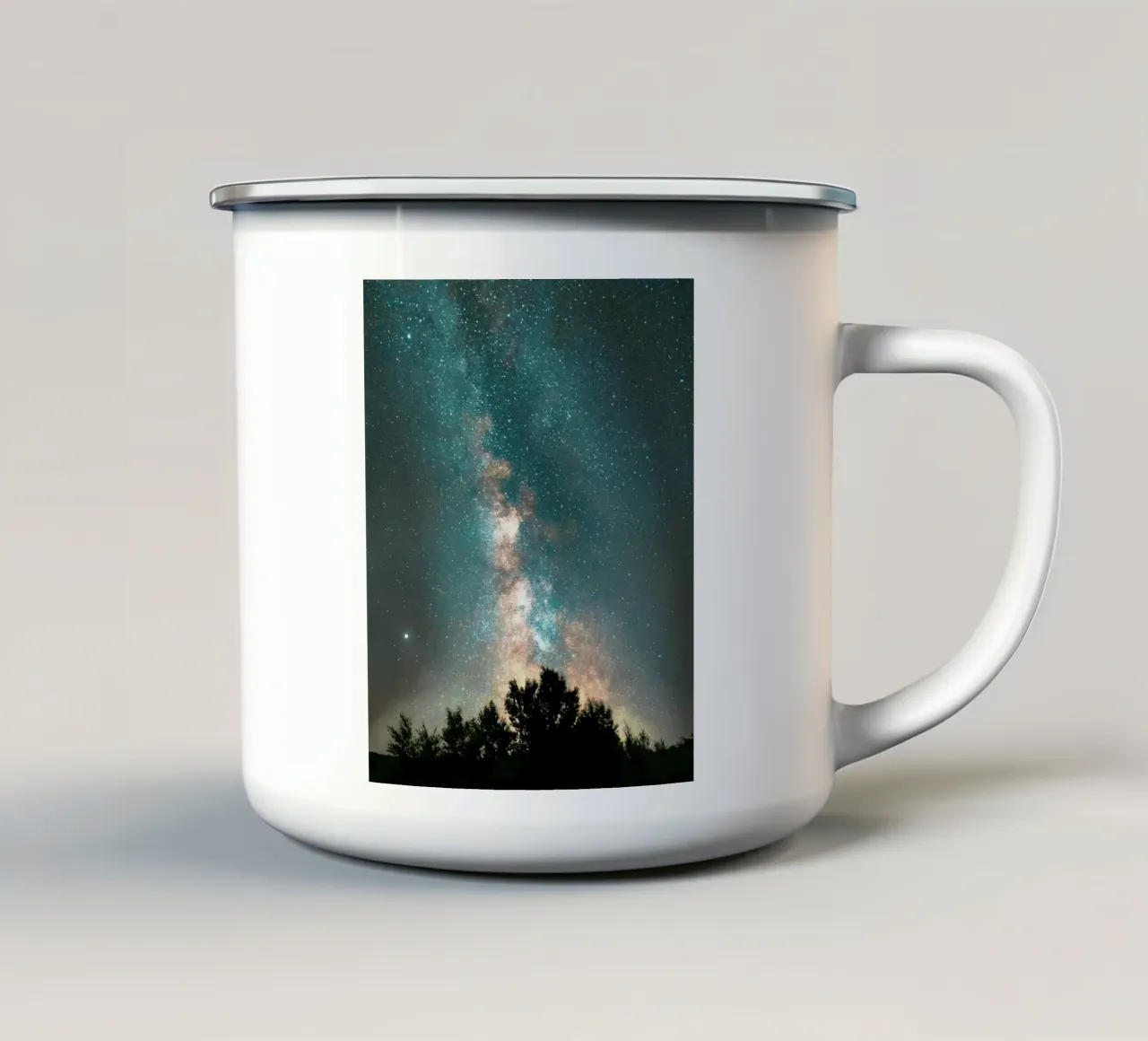 galassia stelle cielo notturno tazza in smalto da space words