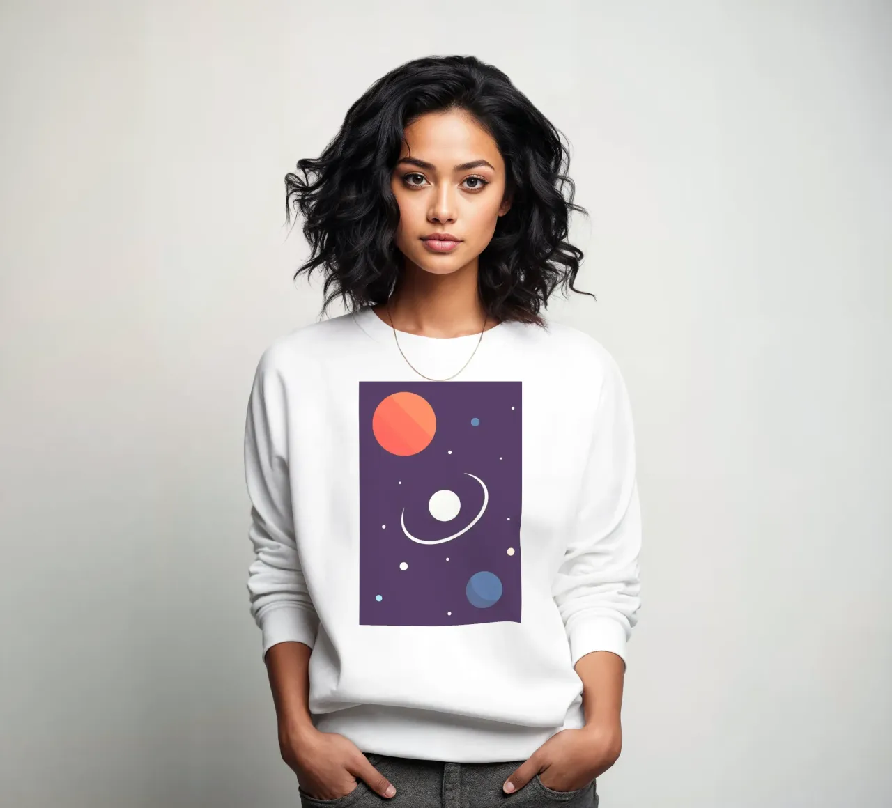 Planet Umlaufbahn Raum Sweatshirt von space words