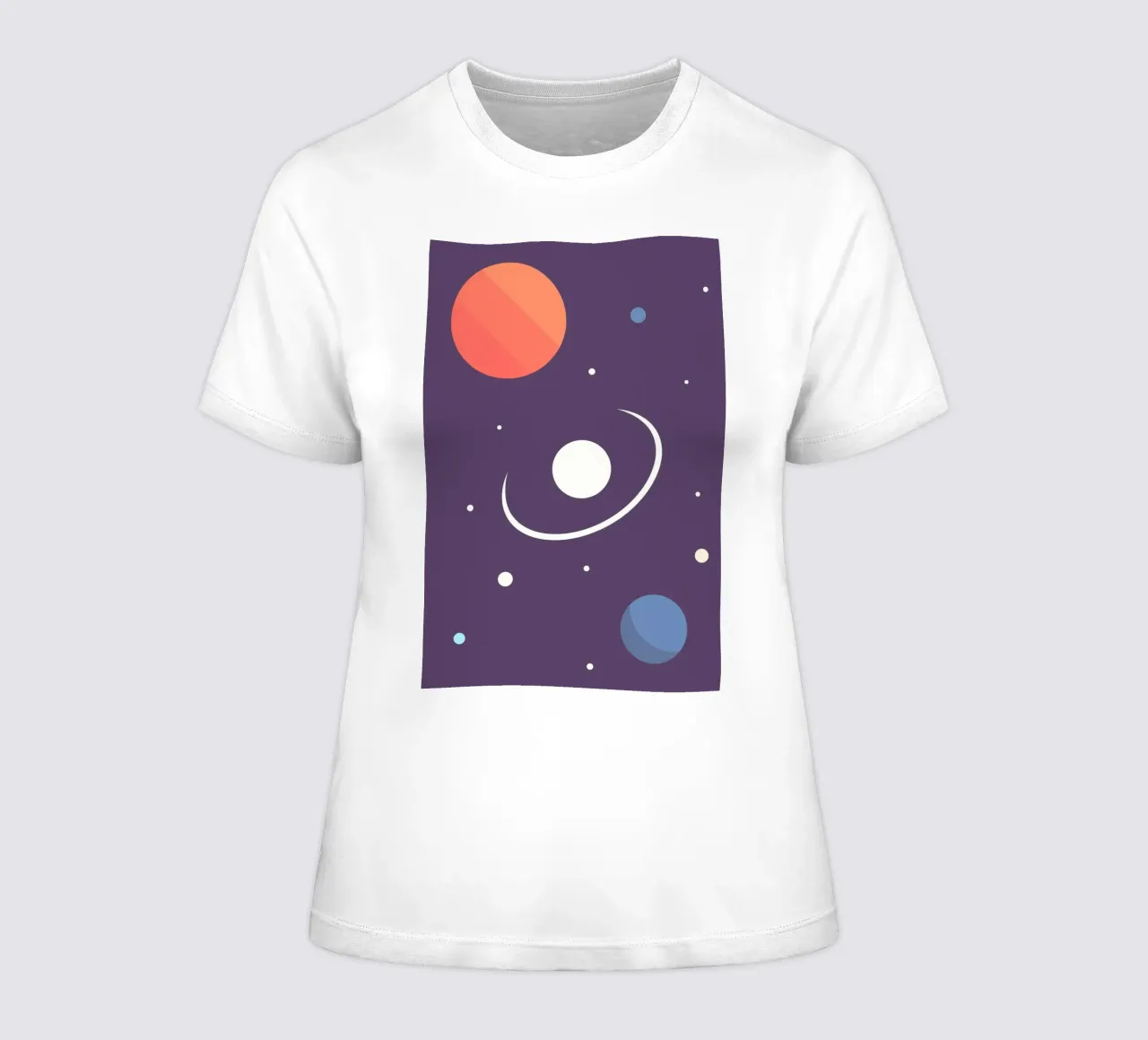 planet orbit space women's fitted t-shirt by space words