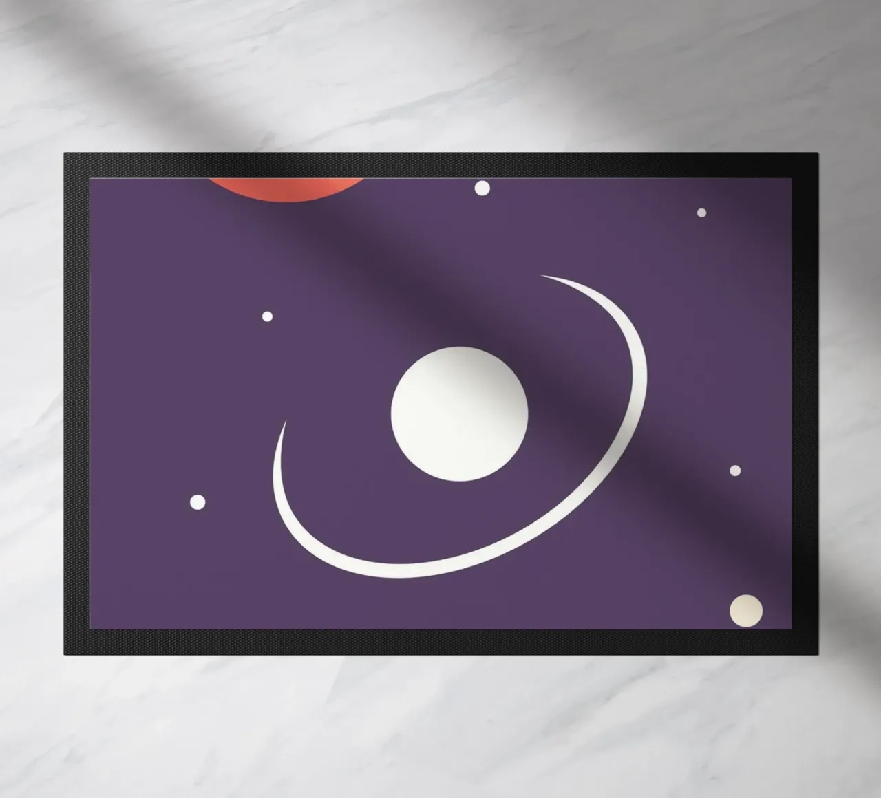 Planet Umlaufbahn Raum Fußmatte von space words