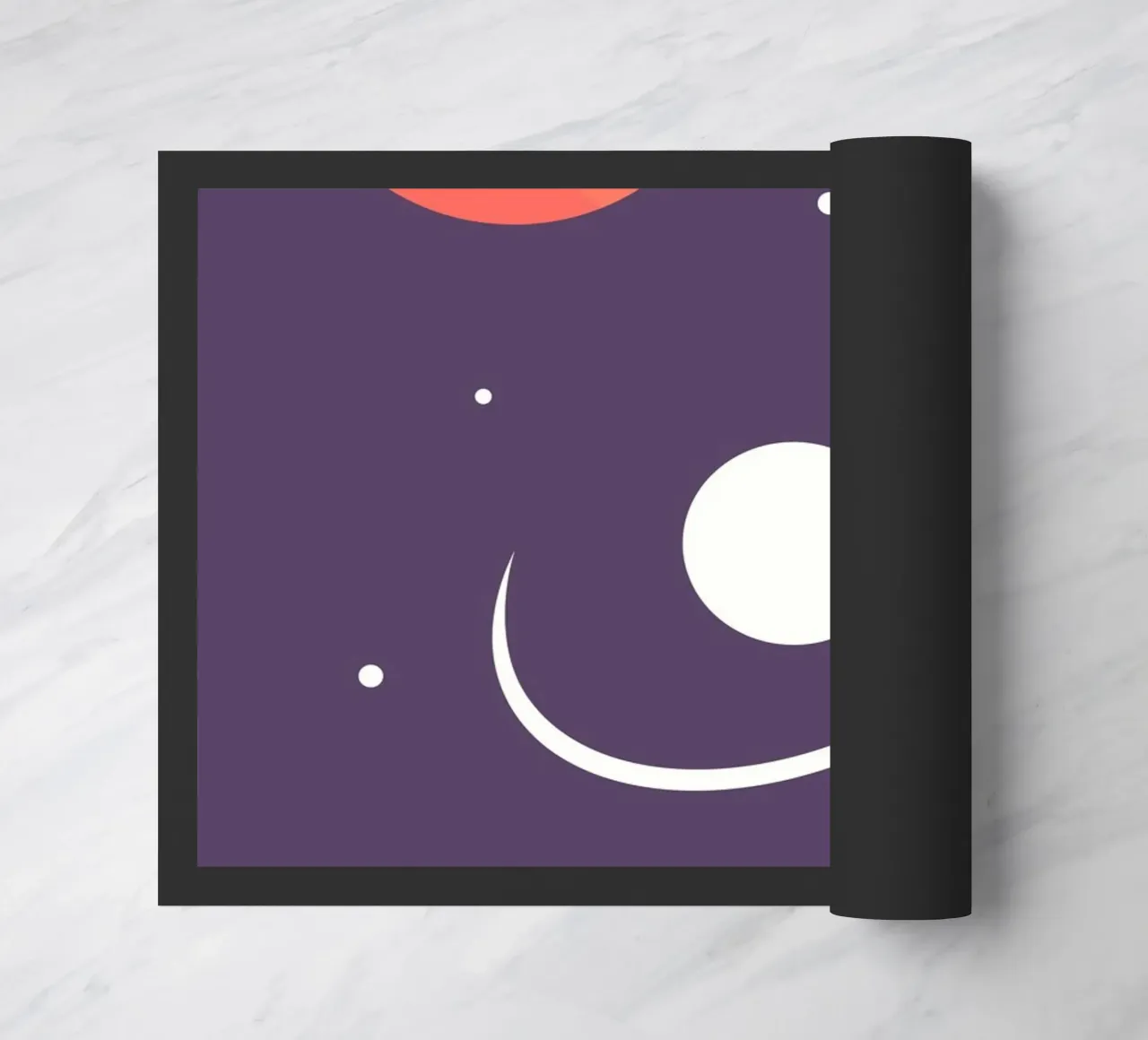 Planet Umlaufbahn Raum Fußmatte von space words