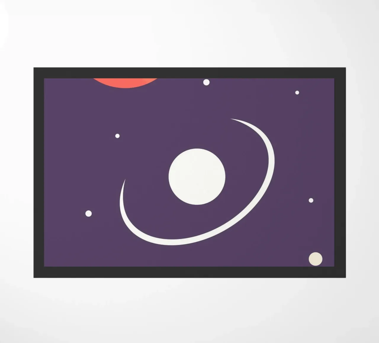 Planet Umlaufbahn Raum Fußmatte von space words