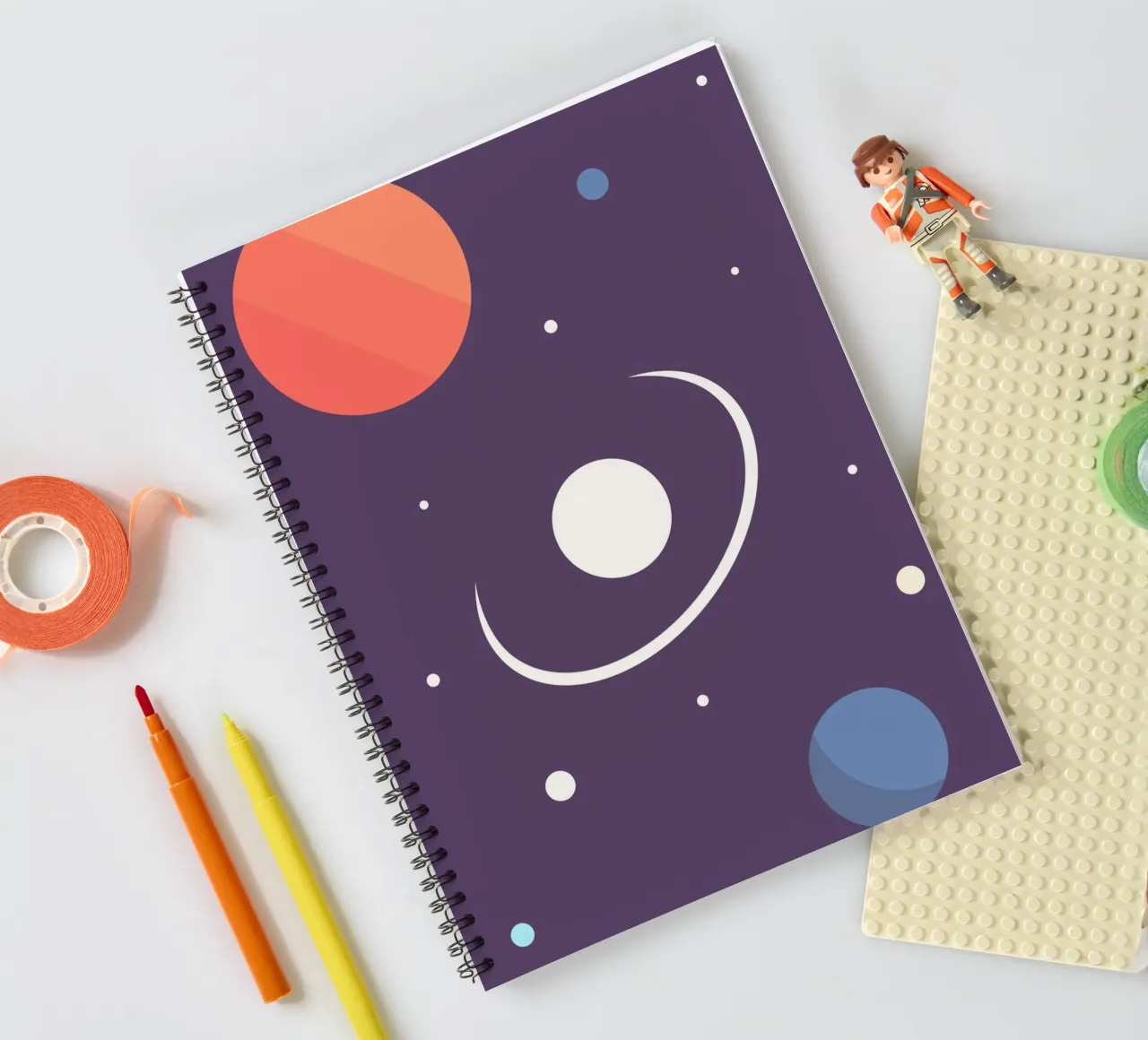 planet orbit space spiral notebook by space words