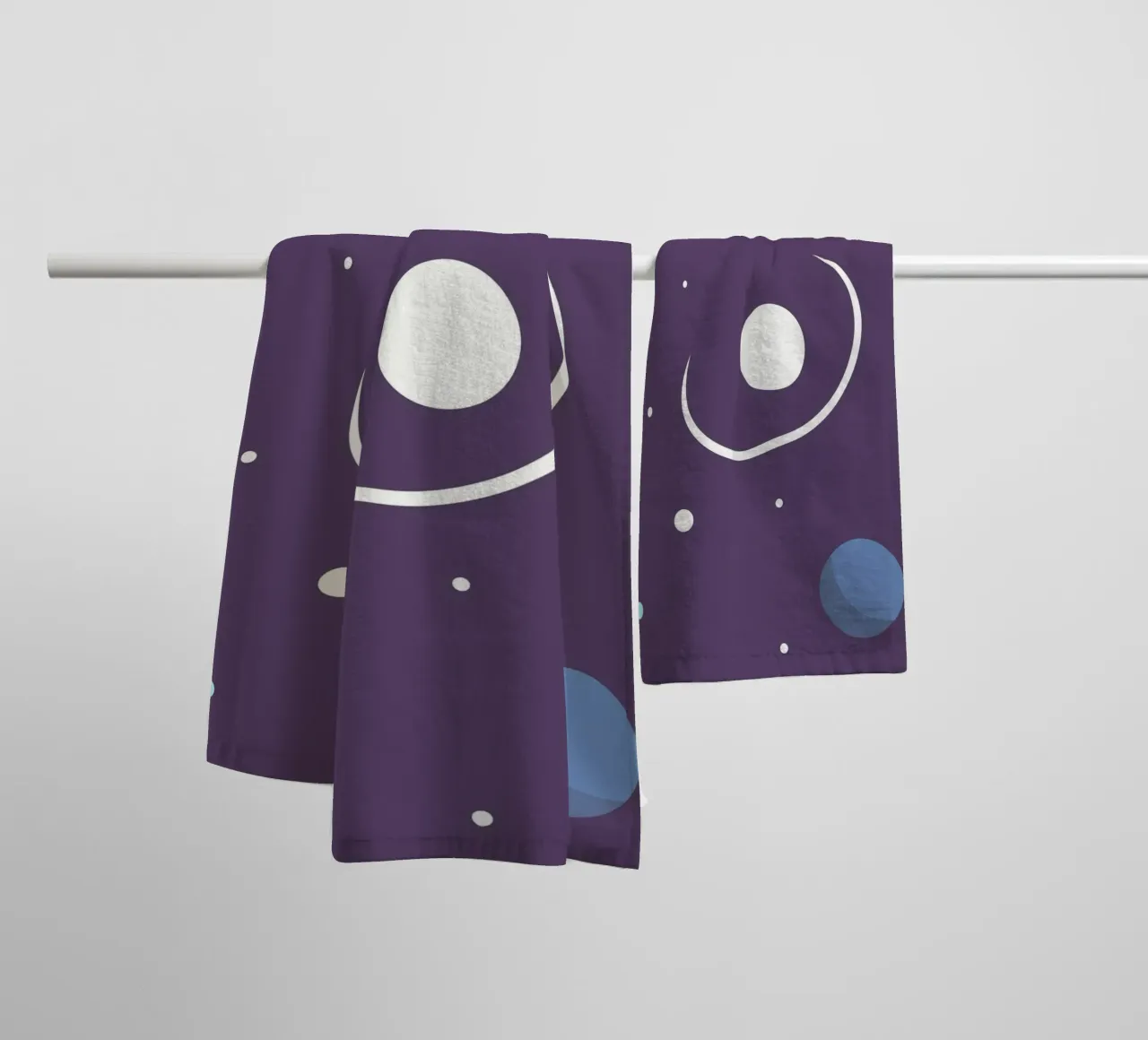 Planet Umlaufbahn Raum Handtuch von space words