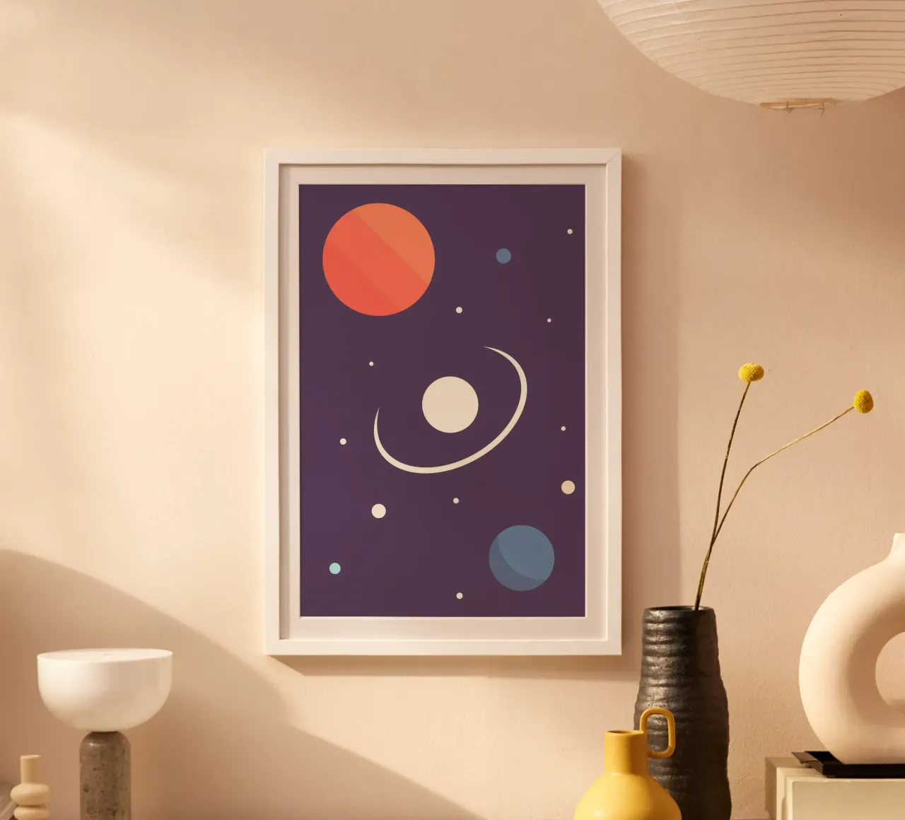 planète orbite espace poster de space words