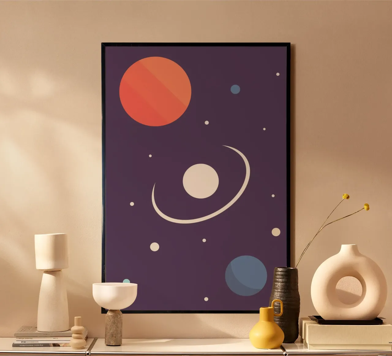 planète orbite espace poster de space words