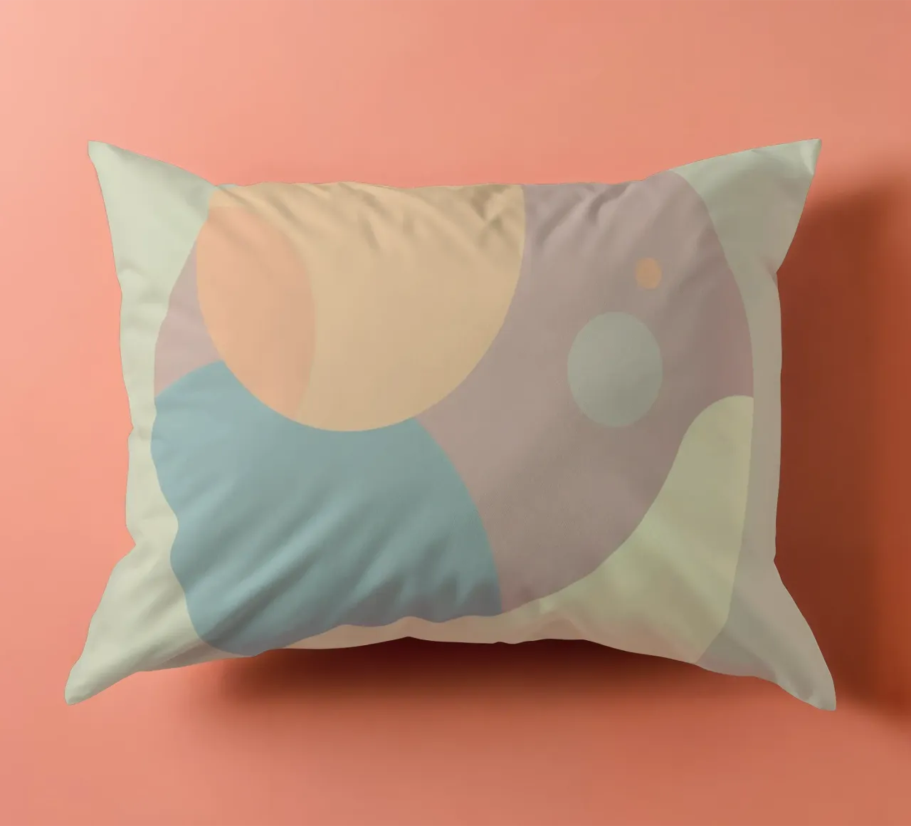 circle geometry shapes decorative cushion by space words