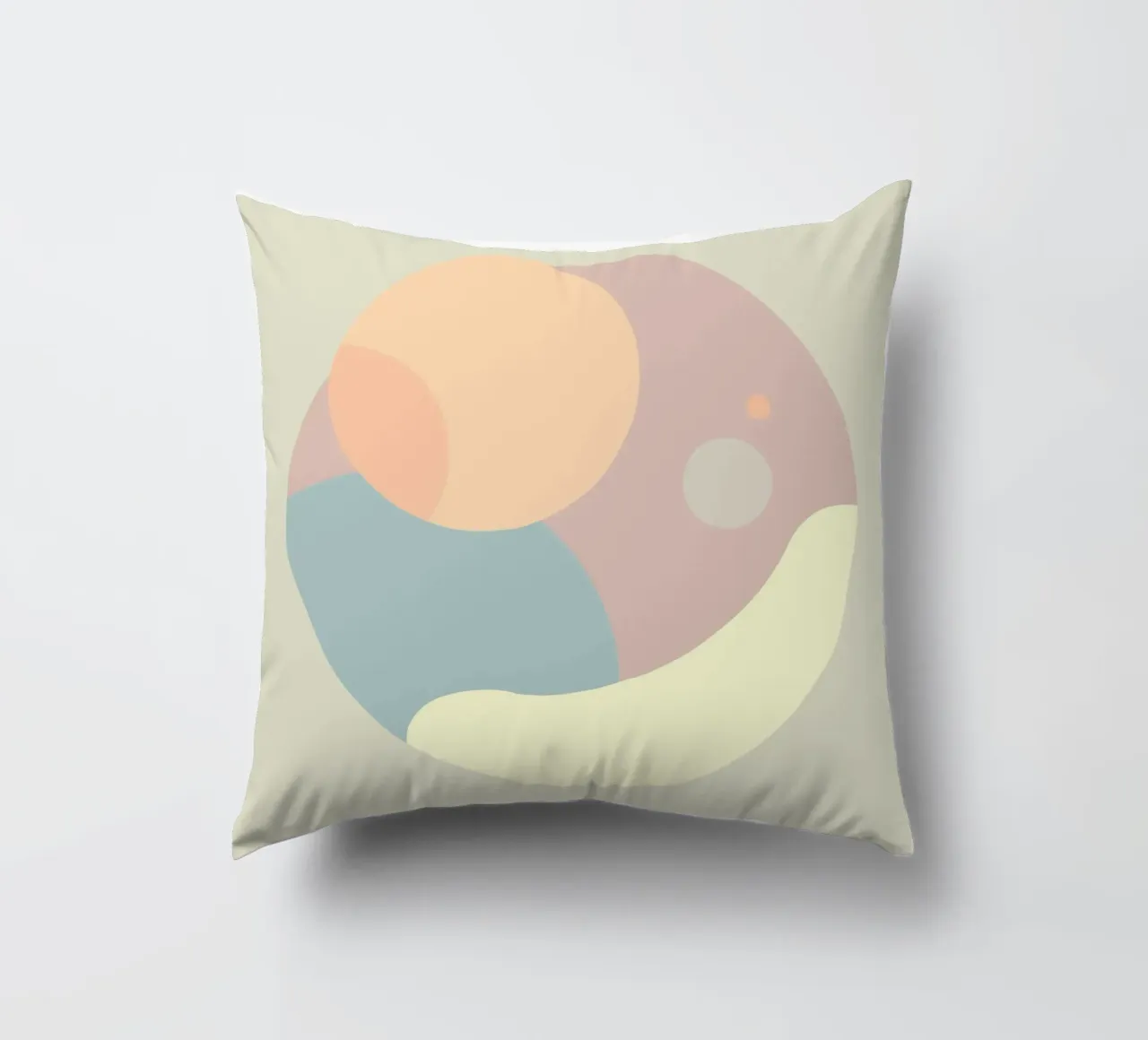 circle geometry shapes decorative cushion by space words