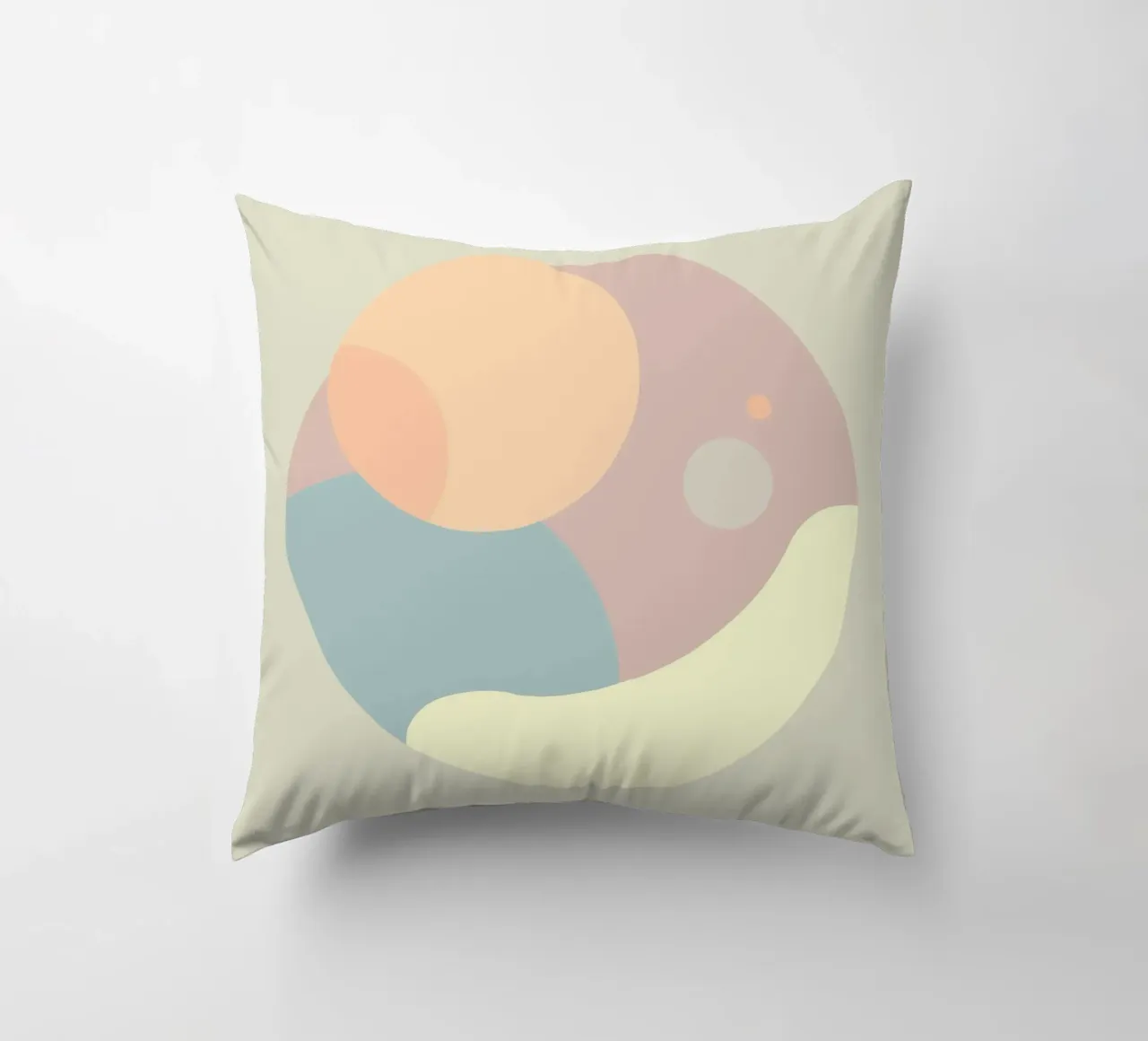 circle geometry shapes decorative cushion by space words