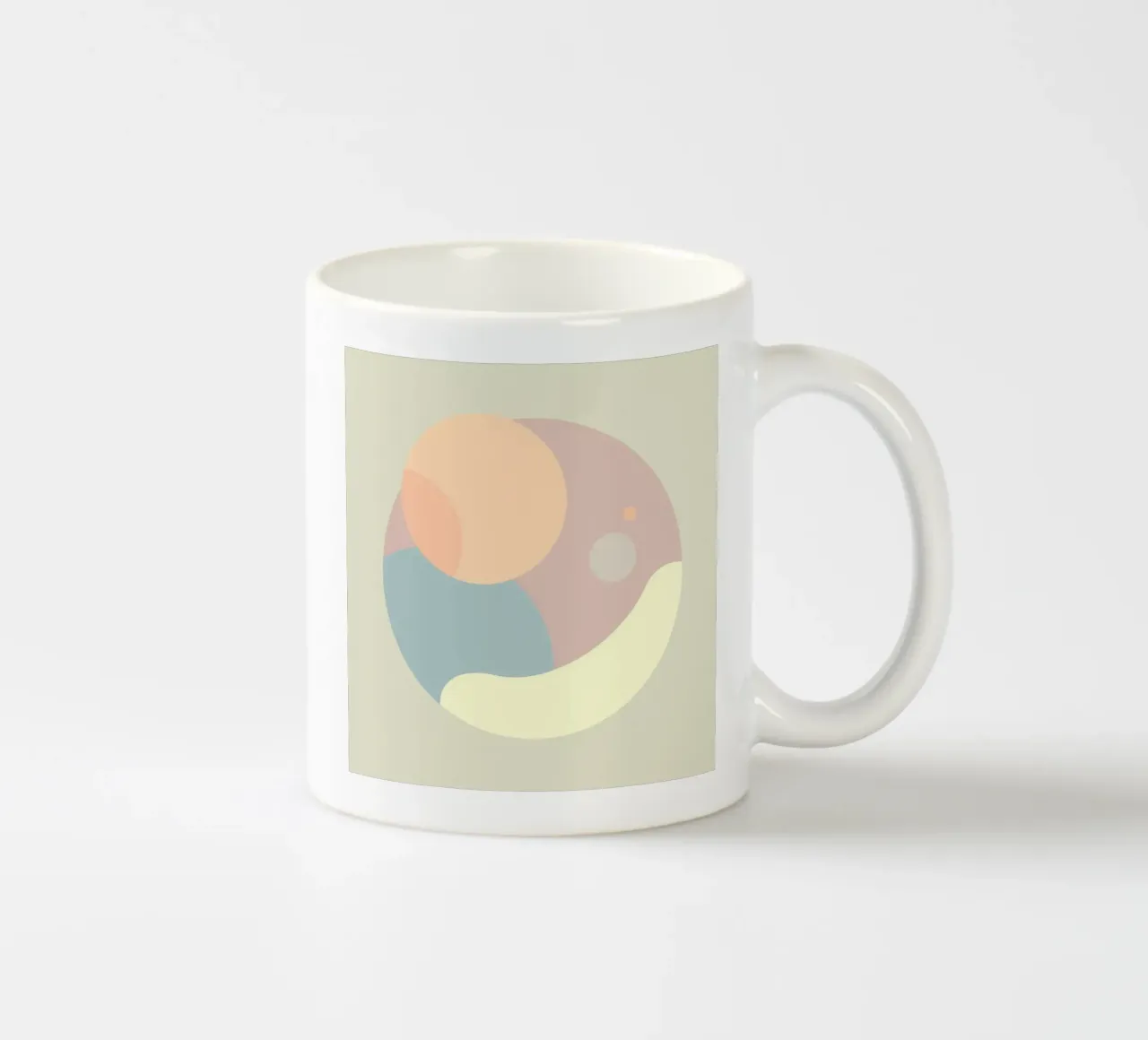 forme geometriche del cerchio tazza in ceramica da space words