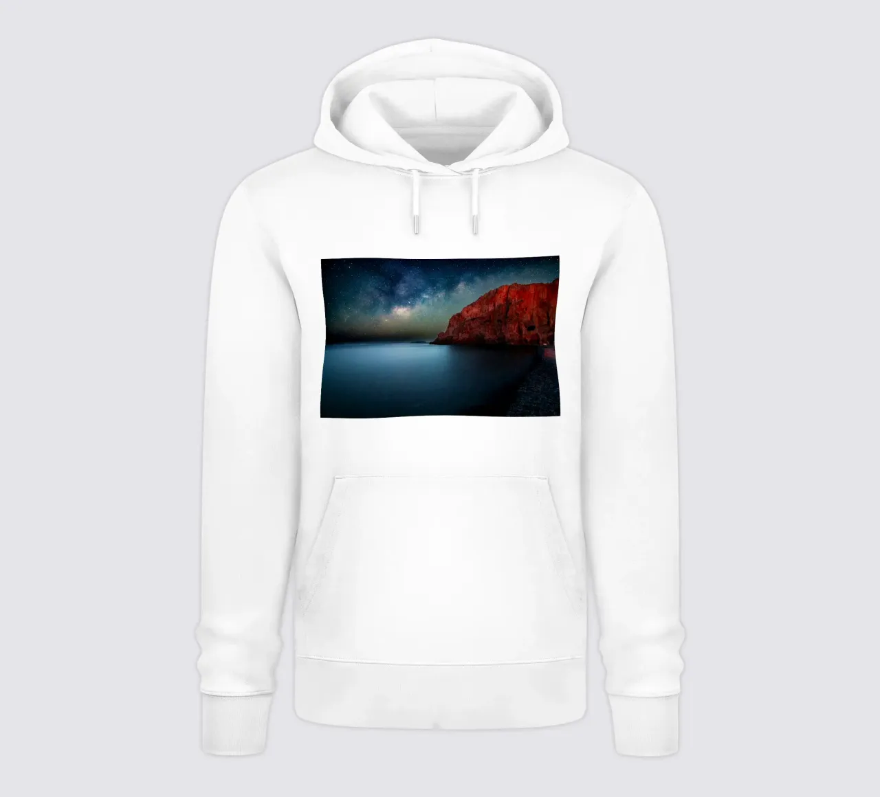 costa acqua calma felpa con cappuccio da space words