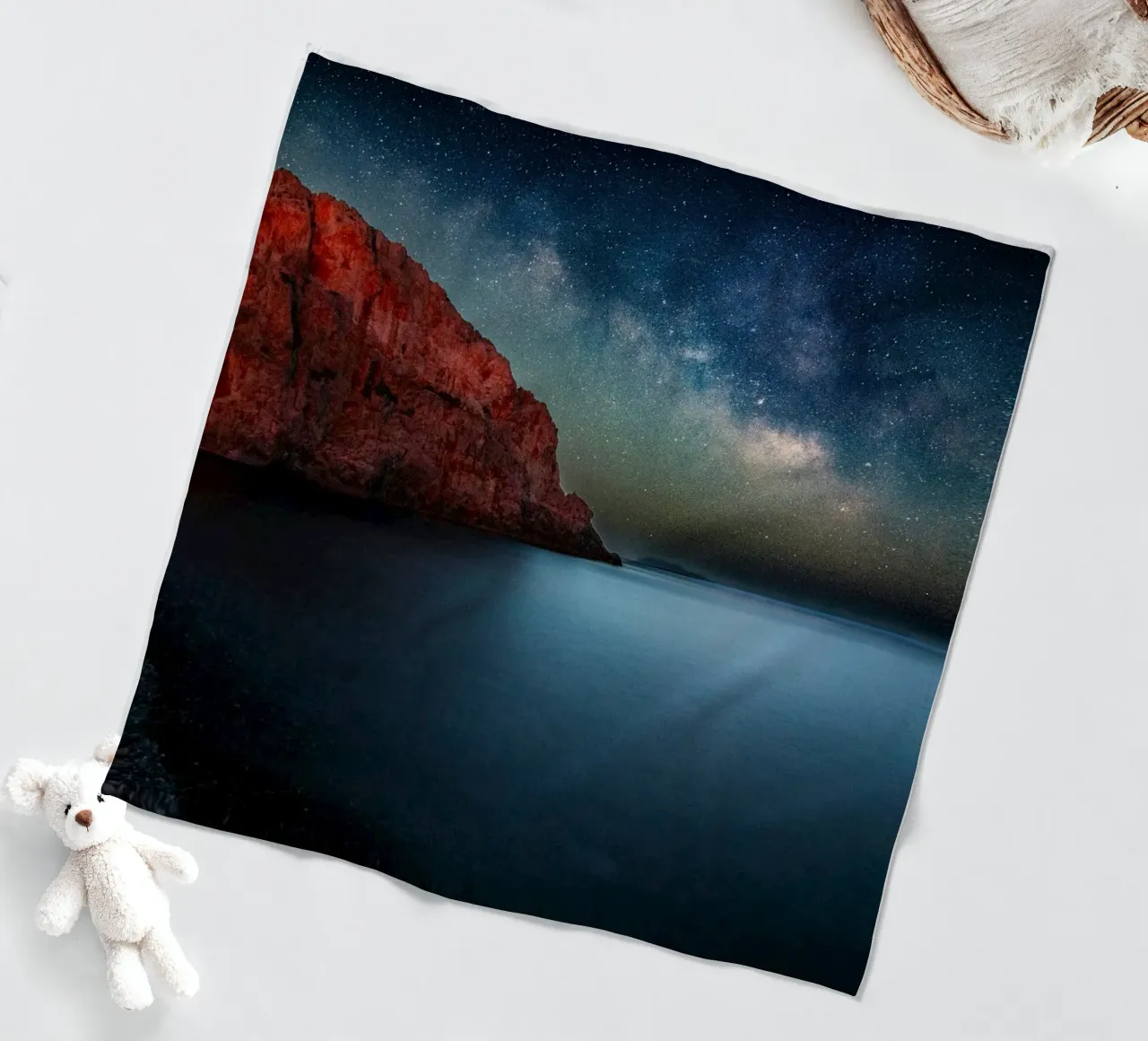 costa acqua calma coperta in pile da space words