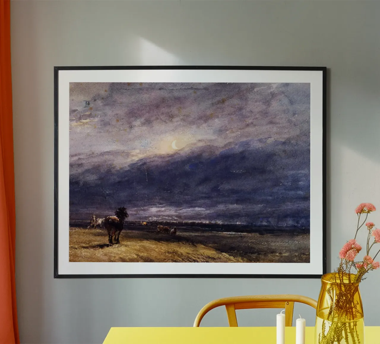cavallo mezzaluna domestico poster con telaio in plastica da Horsire