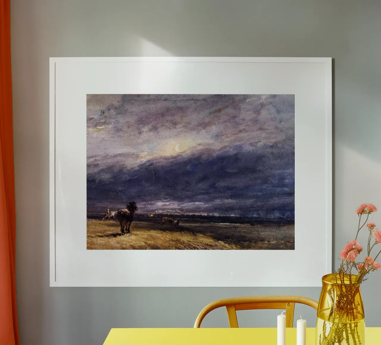 cavallo mezzaluna domestico poster con telaio in plastica da Horsire