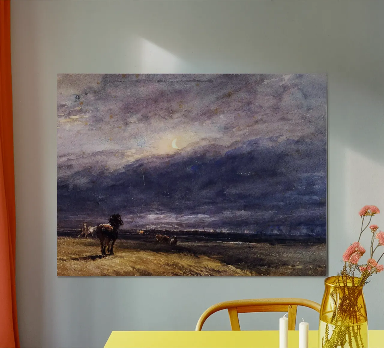 cavallo mezzaluna domestico poster con telaio in plastica da Horsire