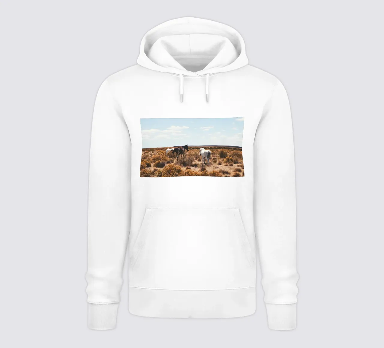 cavalli del deserto erba secca felpa con cappuccio da Horsire