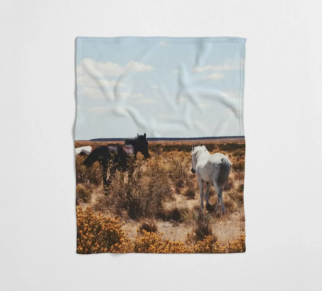 cavalli del deserto erba secca coperta in pile da Horsire